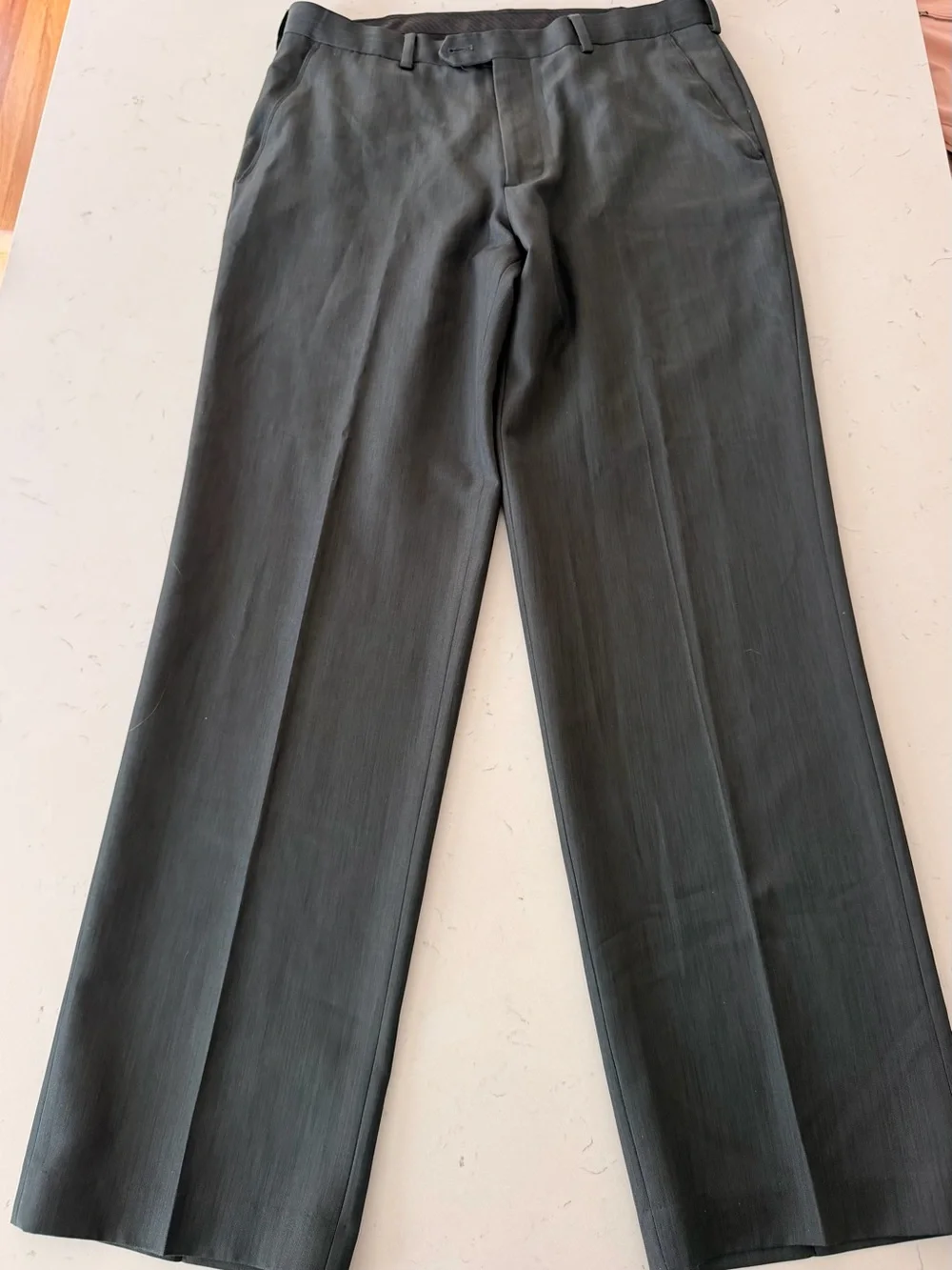Izod Men's Charcoal Straight-Leg Dress Pants